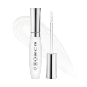 Buxom front packaging showing glossy tube and shimmer tint, highlights brand shine