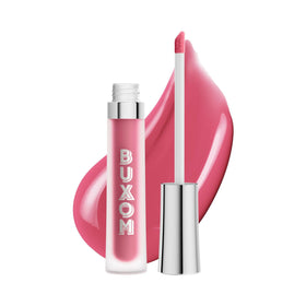 Buxom front packaging showing sleek tube and rosy shade for immediate appeal