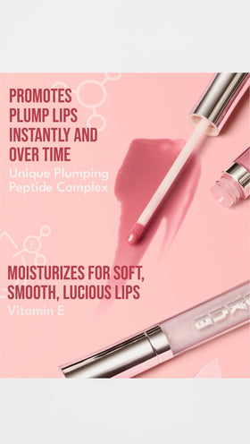 buxom ingredients label detail showing peptides and vitamins A E benefits