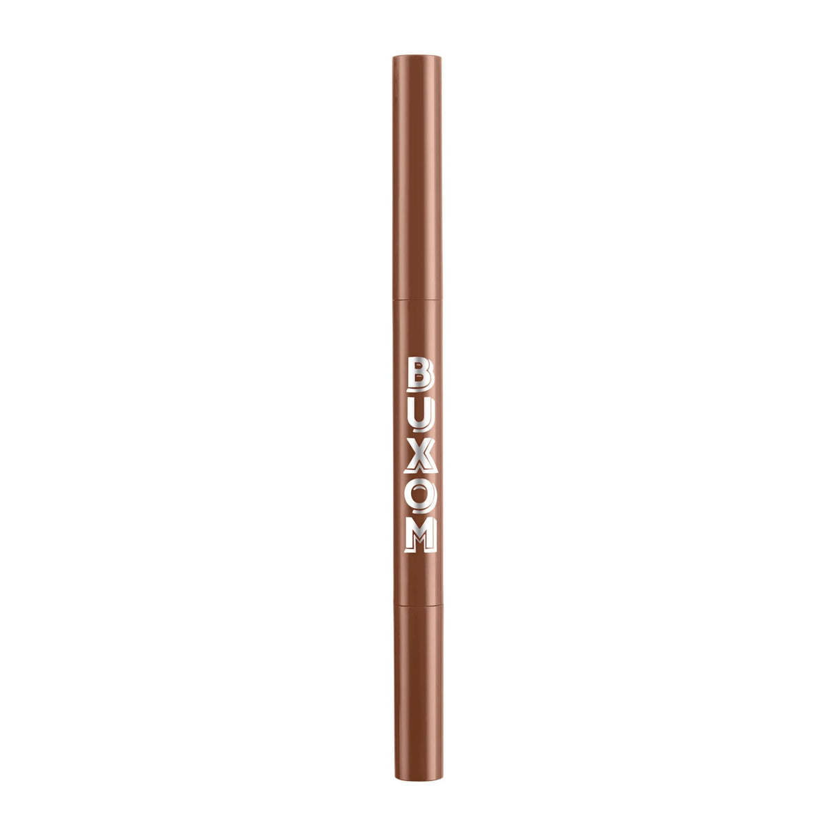 BUXOM lifestyle shot applying liner near makeup bag for everyday use