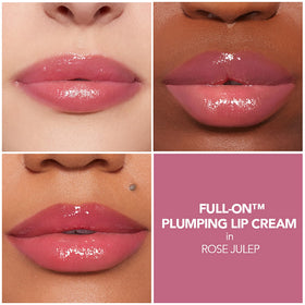 Buxom wand applicator close-up demonstrating precise, creamy gloss application benefit