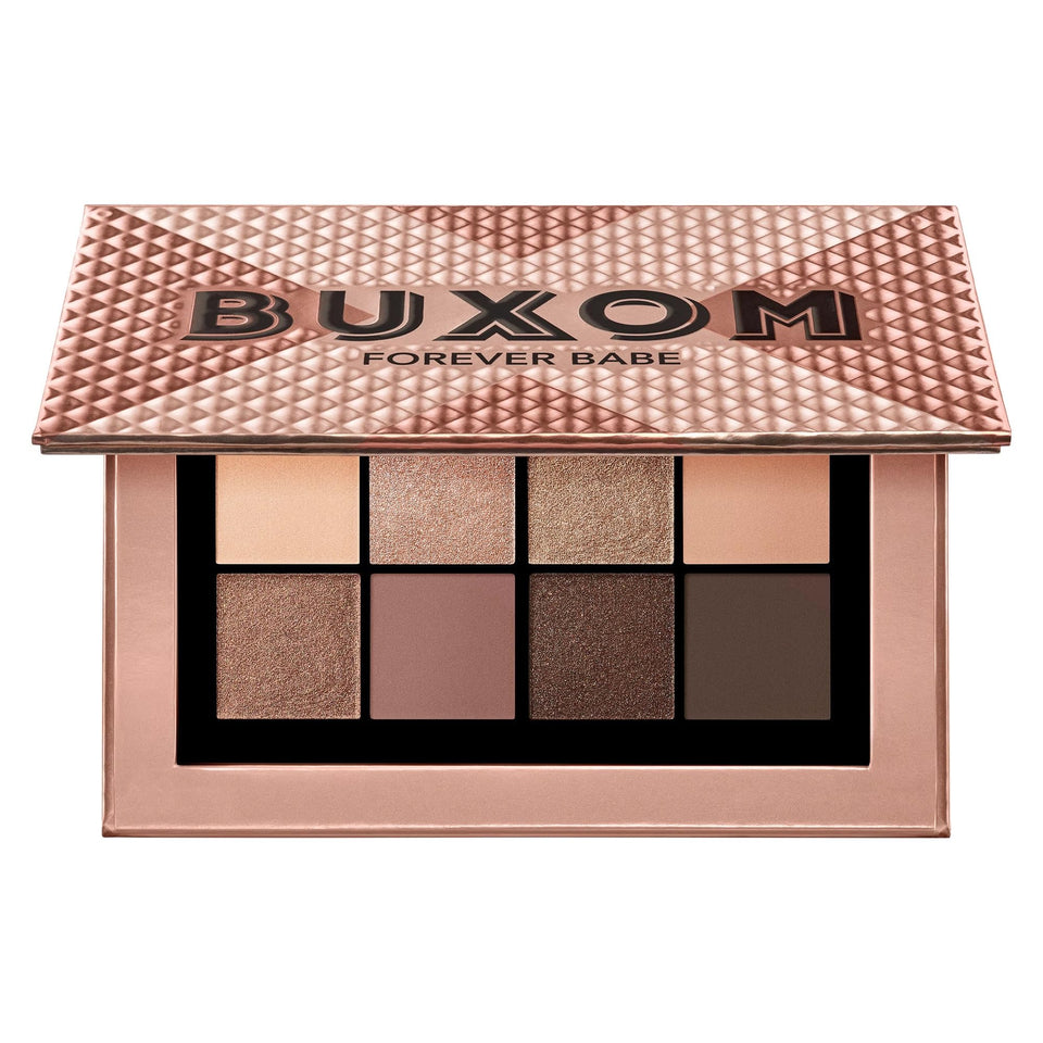 BUXOM palette front open showing range and versatility