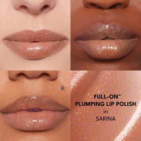 BUXOM Sarina gloss texture swirl highlighting shimmer and shine