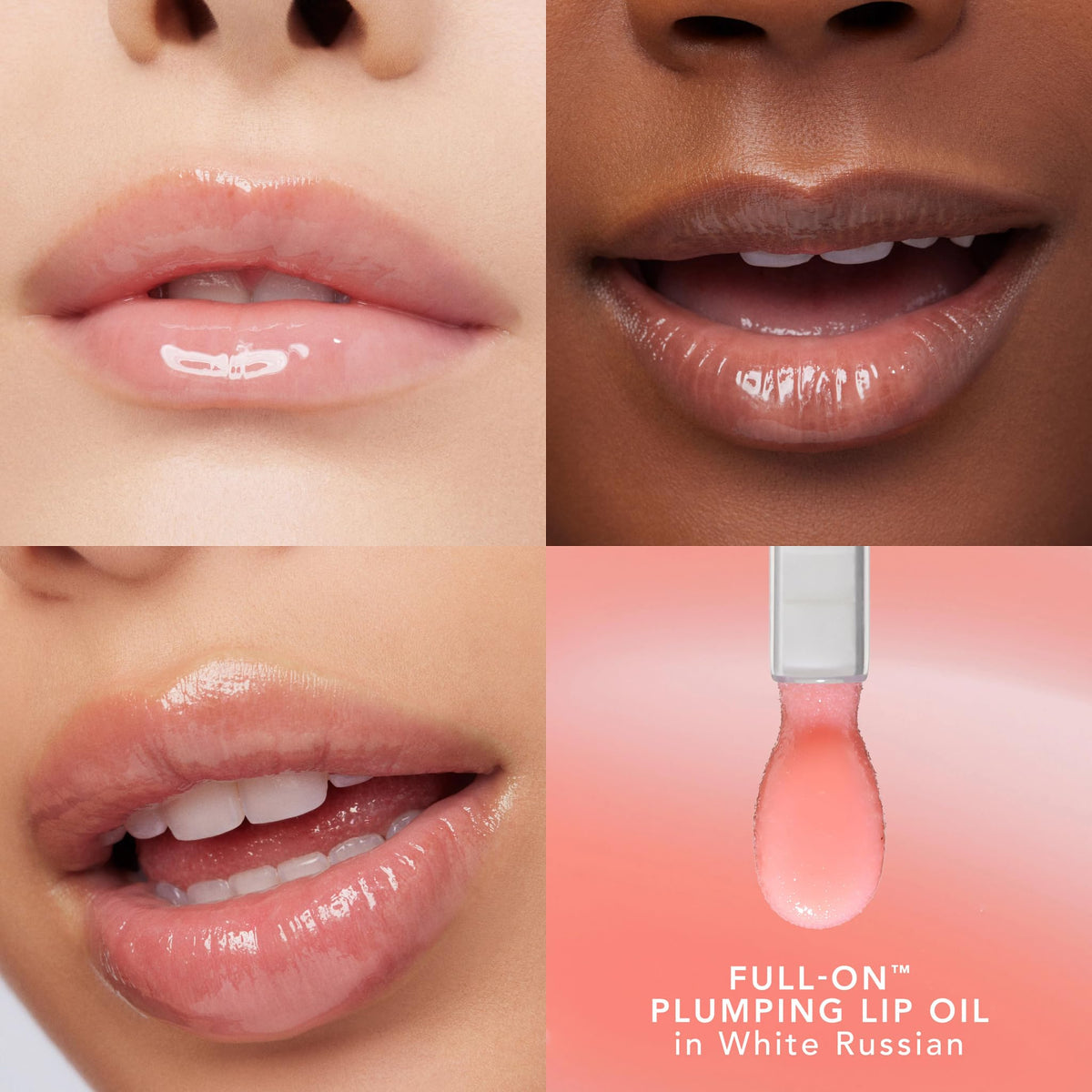 Buxom White Russian plush doe-foot applicator for smooth application benefit