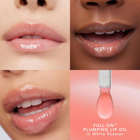 Buxom White Russian plush doe-foot applicator for smooth application benefit