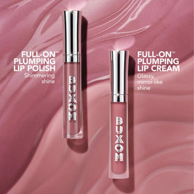 BUXOM lifestyle vanity shot showing White Russian gloss as a polished everyday accessory