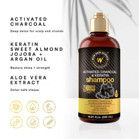 BUYWOW creamy shampoo texture pouring from bottle showing gentle lather benefit