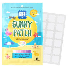 BUZZPATCH front packaging showing 24 patch pack and portability benefit