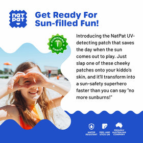 BUZZPATCH sticker applied on child's arm showing easy application benefit