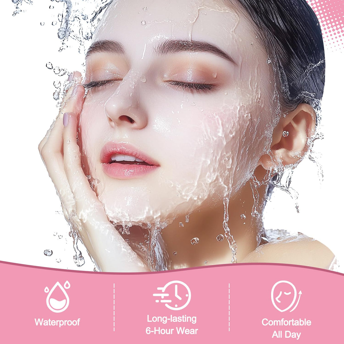 Bvcotor under-eye application showing reduced sagging appearance