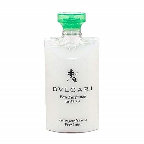 BVLGARI Au Thé Vert lotion texture close-up illustrating lightweight moisturizing finish