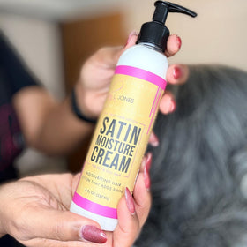 by L. Jones applied in hair to show moisturized shine and curl definition