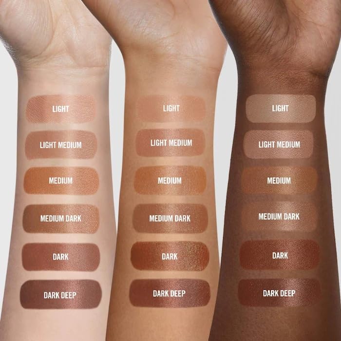 BY MARIO application on skin demonstrating warm sculpted glow and natural finish