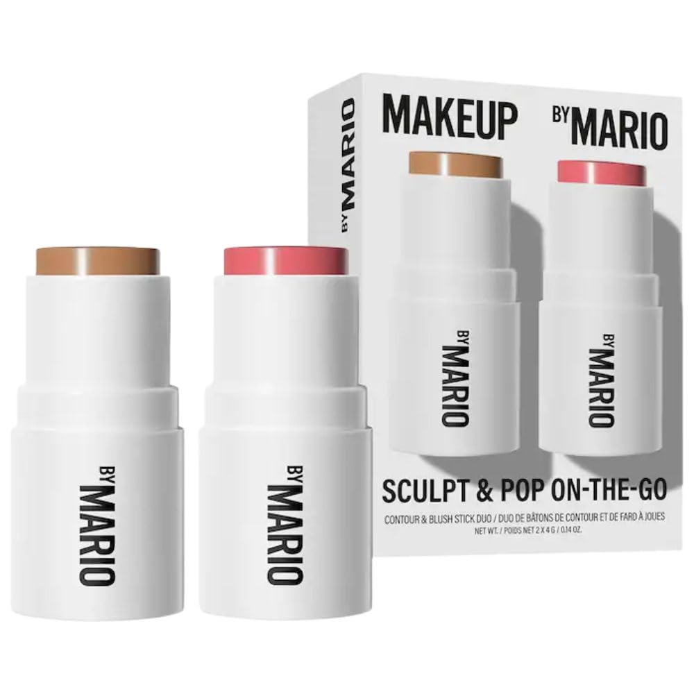 BY MARIO duo front packaging showing compact sticks and shade labels for easy touch-ups