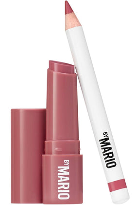 BY MARIO front packaging showing both mini lip serum and pencil for easy travel