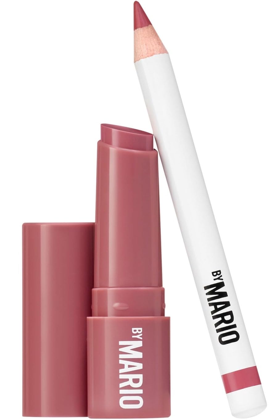 BY MARIO front packaging showing both mini lip serum and pencil for easy travel