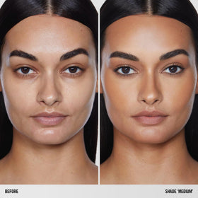 BY MARIO boxed product styled on counter showing travel-ready benefit