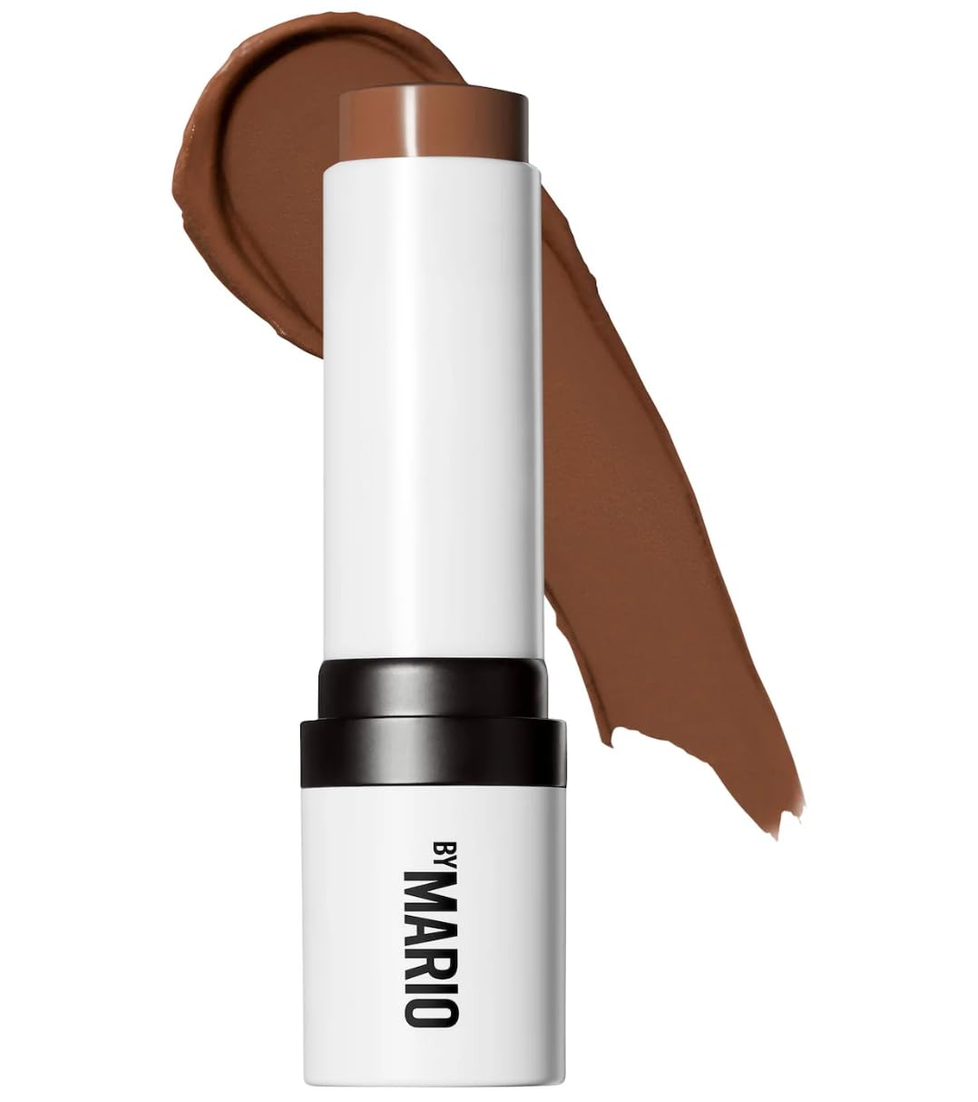 BY MARIO applying shaping stick to cheeks with brush for natural matte definition