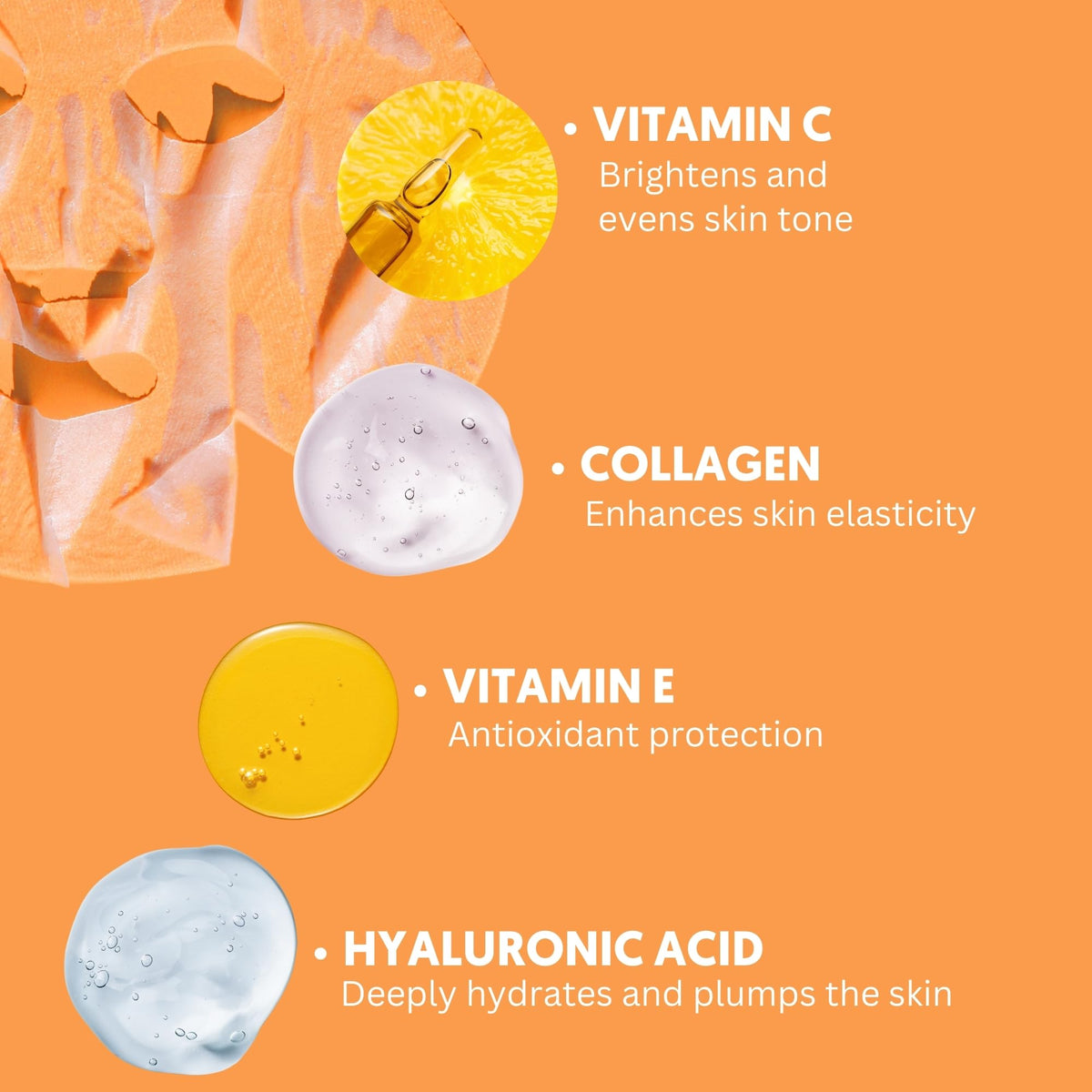 By Nature ingredients label showcasing collagen and vitamin C benefits