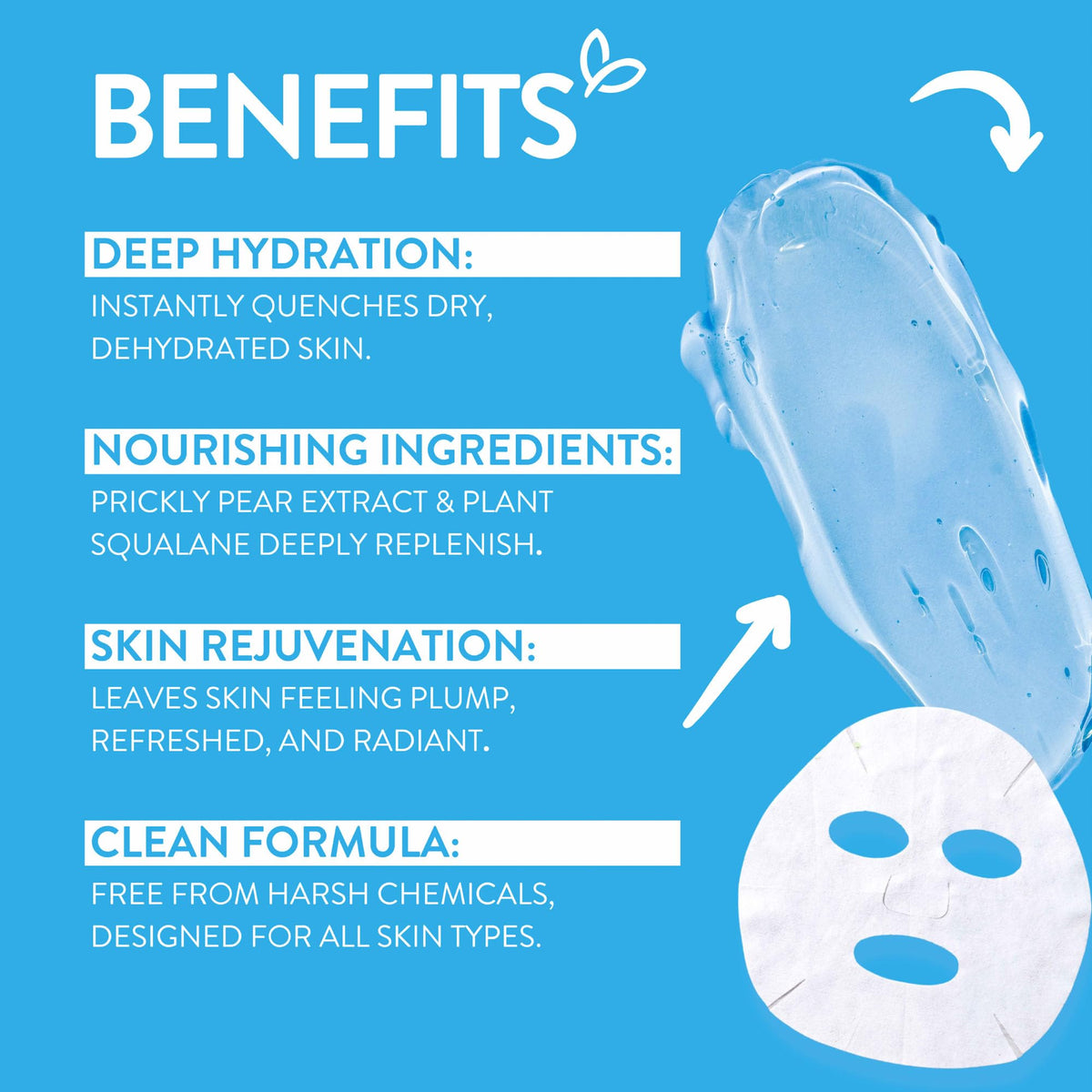 By Nature model wearing mask for easy at-home application benefit