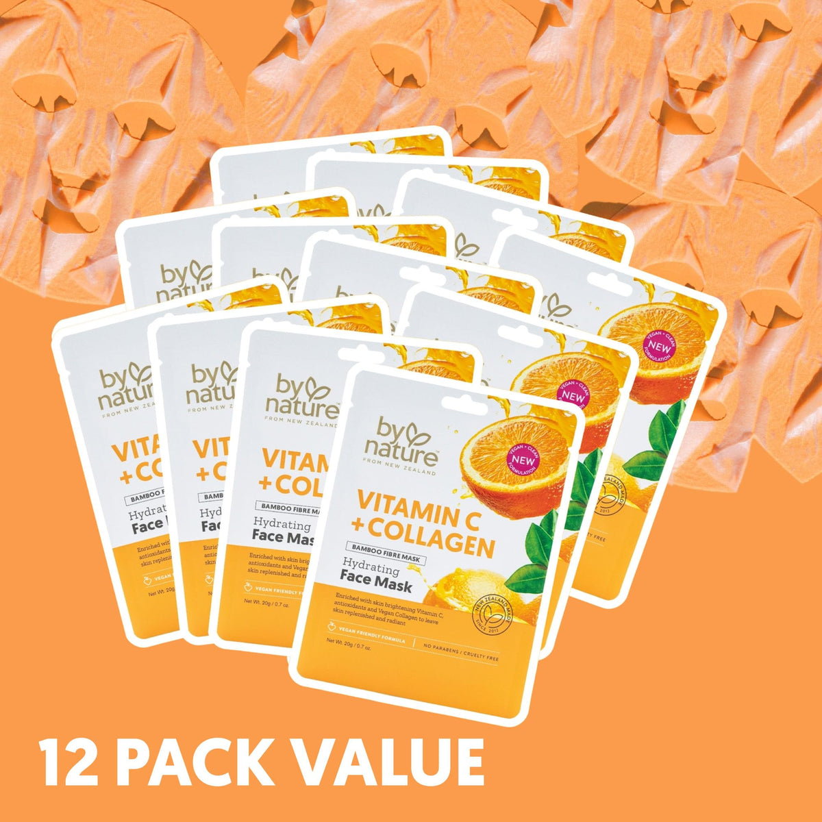 By Nature single sheet unfolded with visible essence for deep hydration