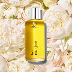 By Rosie Jane ingredients flatlay with oils showing natural-nourishing benefit