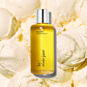 By Rosie Jane Dulce bottle staged in a bathroom for routine-ready hydration benefit