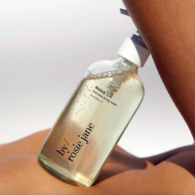 By Rosie Jane label close-up highlighting rose and white musk fragrance