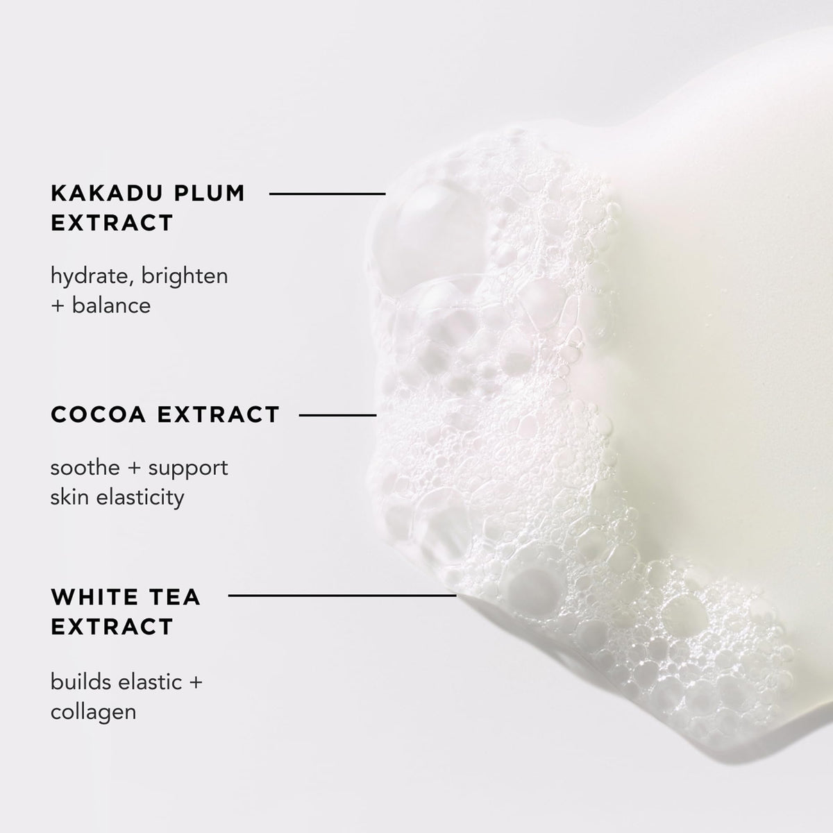 By Rosie Jane pump dispensing Wake into palm creating rich lather for clean skin