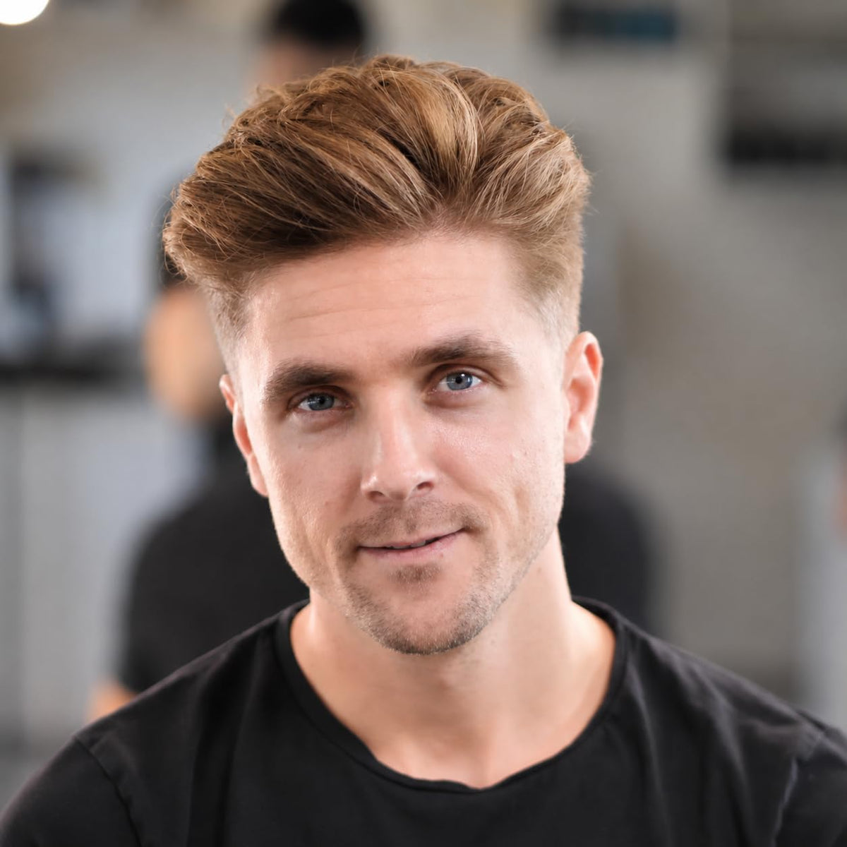 By Vilain model with slicked-back hair using Gold Digger for long-lasting matte control