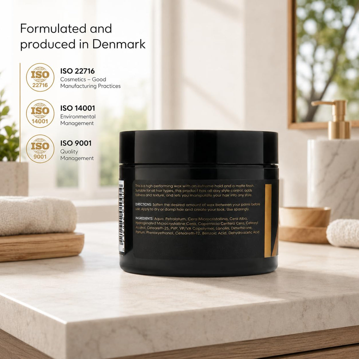 By Vilain jar inside a travel grooming kit illustrating on-the-go styling readiness