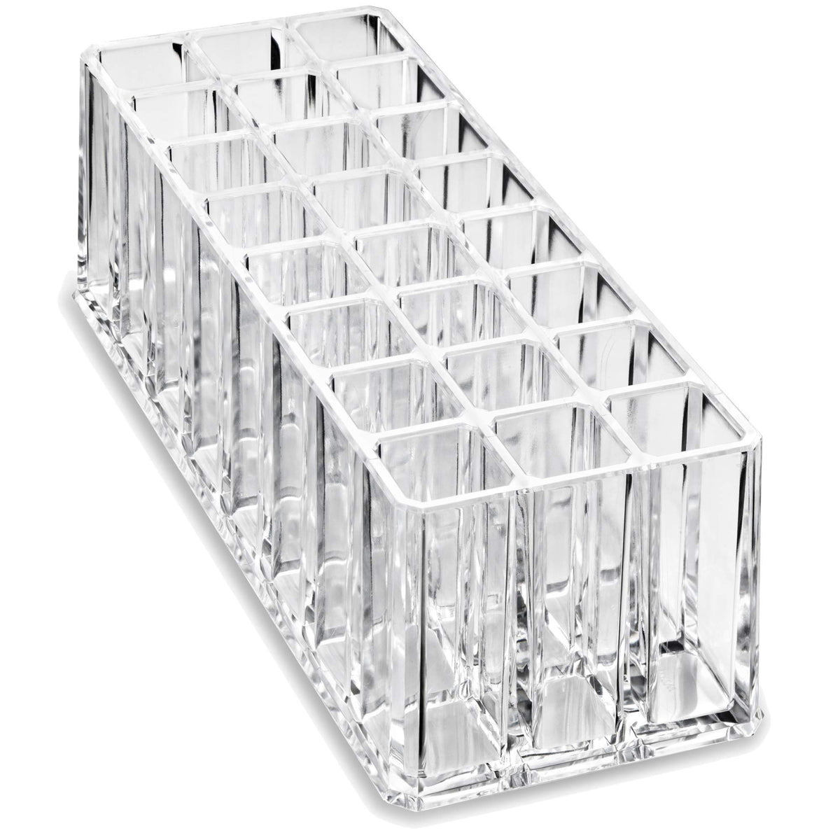 byAlegory organizer holding 24 lip glosses demonstrates upright stability