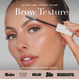 byellie close-up of spoolie applicator delivering precise brow shaping