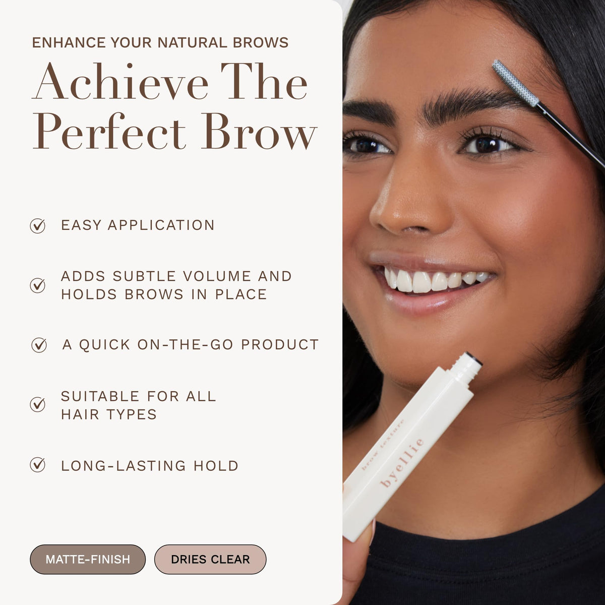 byellie clear gel texture on brush illustrating lightweight non-flaking finish