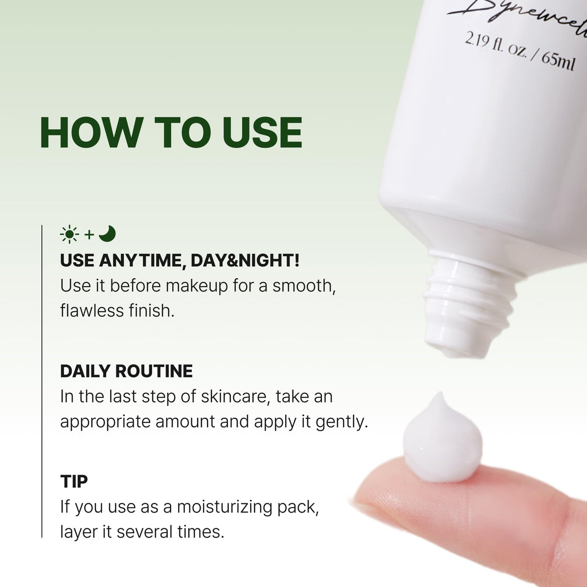 BYNEWCELL bathroom routine scene showing morning and night layering benefit