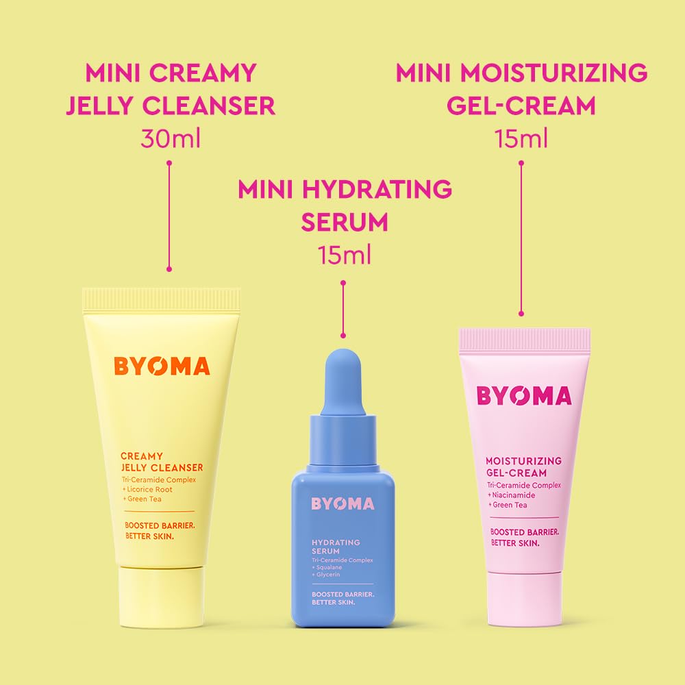 BYOMA creamy jelly cleanser pump detail demonstrating gentle cleansing without stripping