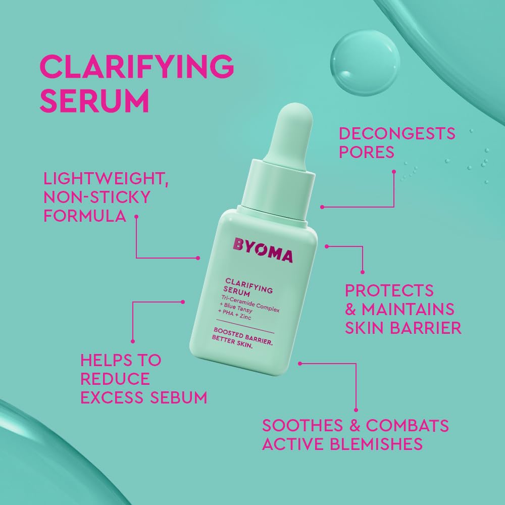 BYOMA gel-cream moisturizer swipe showing lightweight absorption and barrier boost