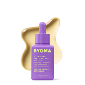 BYOMA front bottle view showing elegant packaging and product benefit