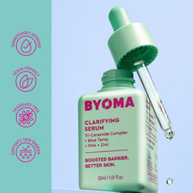 Blue tansy ingredient close-up representing BYOMA calming antioxidant benefits
