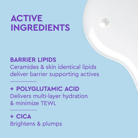 BYOMA applying milky toner to hand demonstrating lightweight moisturization