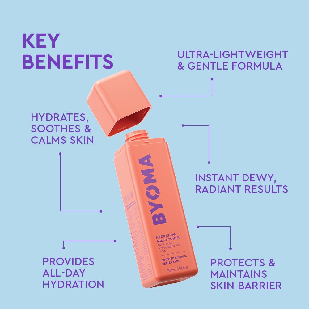 BYOMA ingredient close-up showing Barrier Lipid Complex and calming benefits