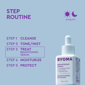 Pump dispensing BYOMA formula on wrist showing absorbent feel