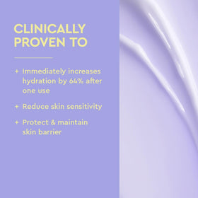 BYOMA cream texture close-up illustrating rich, non-sticky hydration