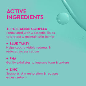 BYOMA serum applied to skin showing fast absorption and non-greasy finish
