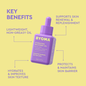 BYOMA texture on skin demonstrating lightweight absorption and glow