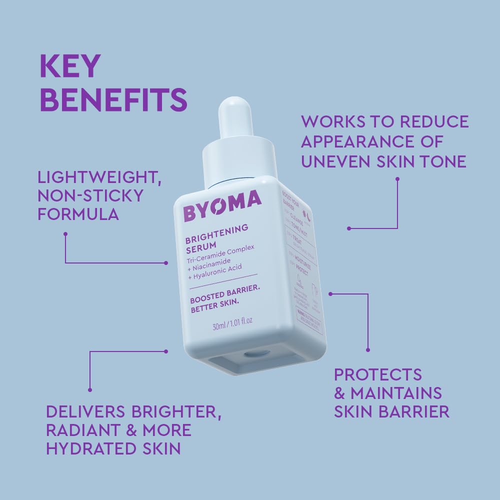 BYOMA serum texture on fingertip demonstrating lightweight hydration