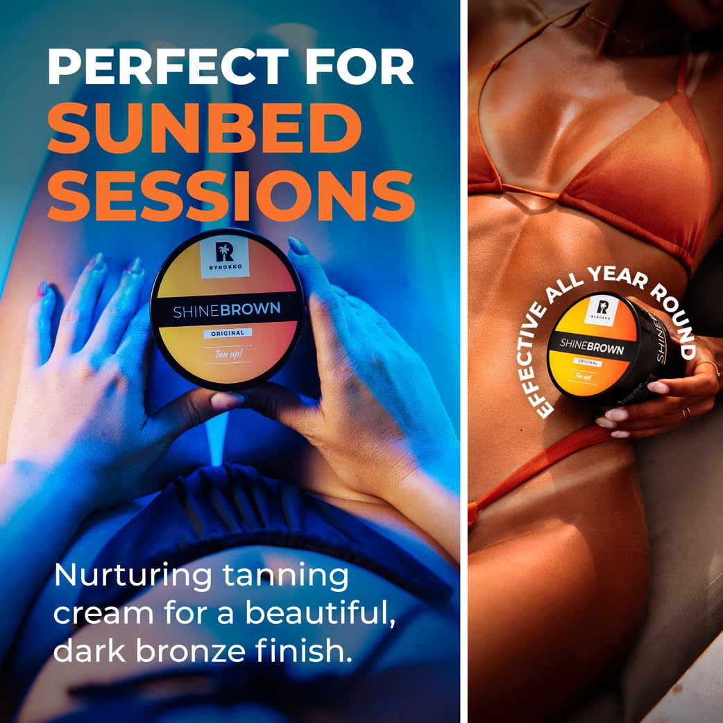 BYROKKO SHINEBROWN application on forearm demonstrating even bronzing