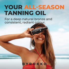BYROKKO SHINEBROWN on beach lifestyle scene showing water-resistant use