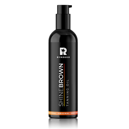 BYROKKO SHINEBROWN front packaging showing bottle and benefits