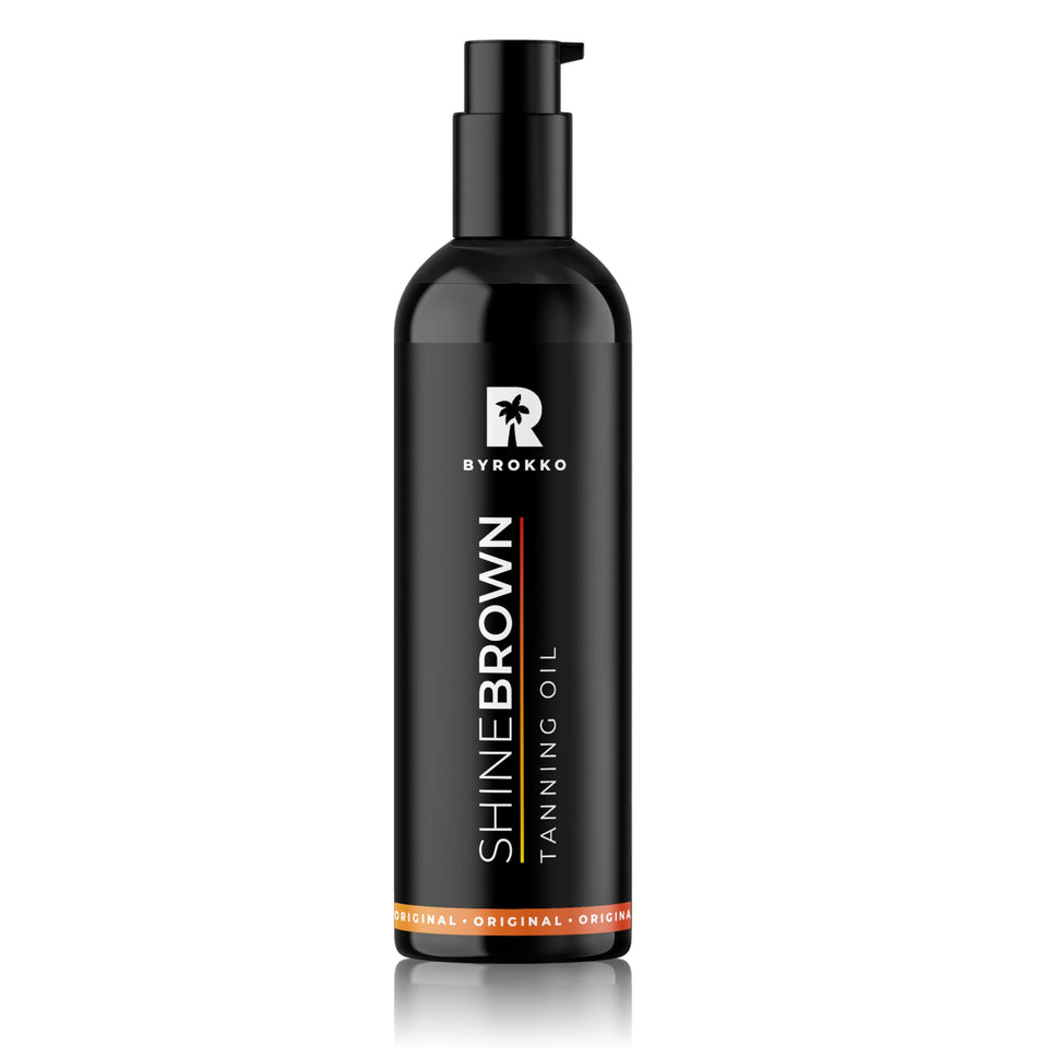 BYROKKO SHINEBROWN front packaging showing bottle and benefits